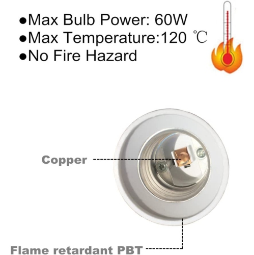 6pcs Bulb Holder GU10 to E27 Adapter Converter - GU10 to E26 LED Bulb Base Socket