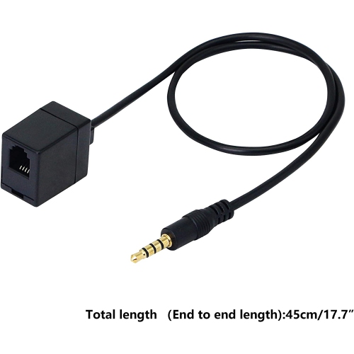 Telephone RJ9 4P4C Splitter Adapter Cable RJ9 Headset Extension Cord Adapter 1 Male to 2 Double Female