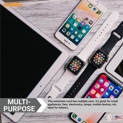 04135-SU EX20/BR 20 Foot Household Extension Cord, 2 Prong, 16/2 Gauge 13 Amp, Brown 20'