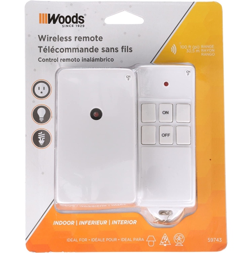 59743 1-Outlet Indoor Wireless Remote Control Outlet