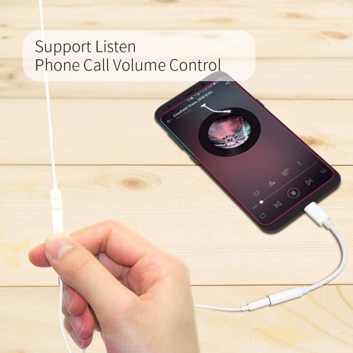 Adaptateur USB-C à prise pour écouteurs, câble audio auxiliaire de type C à 3,5 mm pour iPad Pro de 11 po 12.9 po 2018/Pixel/Pixel de Google