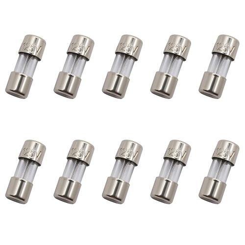 10 Pack F5AL Fast-Blow Mini Fuse 5A 5amp 125V Glass Fuses 0.14 x 0.39 inch / 3.6 x 10 mm (F5A)
