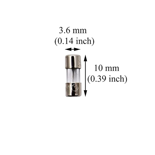 10 Pack F5AL Fast-Blow Mini Fuse 5A 5amp 125V Glass Fuses 0.14 x 0.39 inch / 3.6 x 10 mm (F5A)