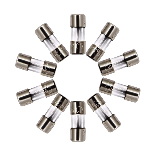 10 Pack F5AL Fast-Blow Mini Fuse 5A 5amp 125V Glass Fuses 0.14 x 0.39 inch / 3.6 x 10 mm (F5A)