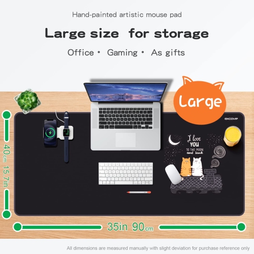 Red Leopard- Extra Long Large Professional Gaming Desk Mat Smooth Speed Surface Non-Slip Rubber Mouse Pad Mat