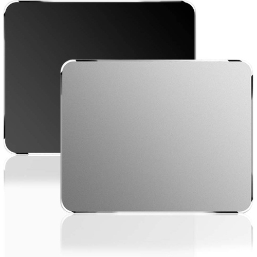 Paquet de 2 tapis de souris de jeu en aluminium compatible avec Magic Mouse, Smooth Magic Ultra Thin double