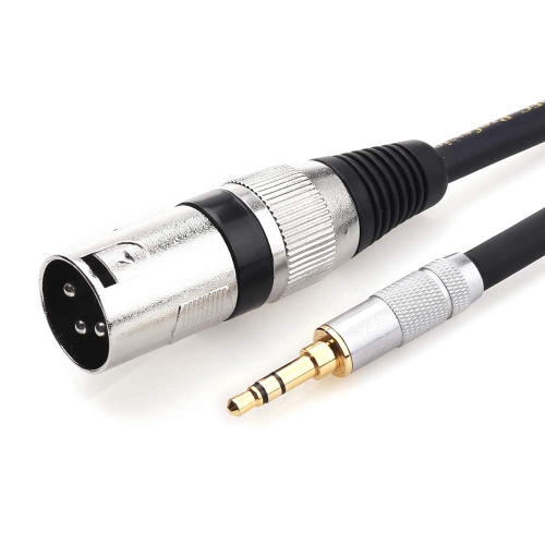 3.5mm to XLR Cable Unbalanced Mini Jack 1/8 inch to XLR Male Adapter Microphone Cord - 1.6ft/50cm