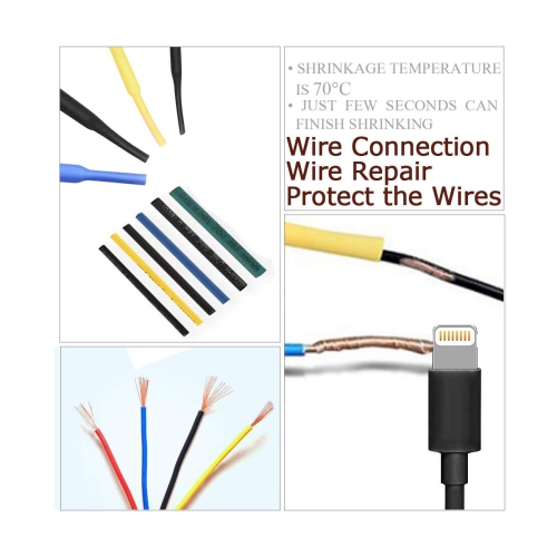 850pcs Heat Shrink Tubing Assortment 2:1 Electrical Wire Cable Wrap Assortment Electric Insulation Tube Kit