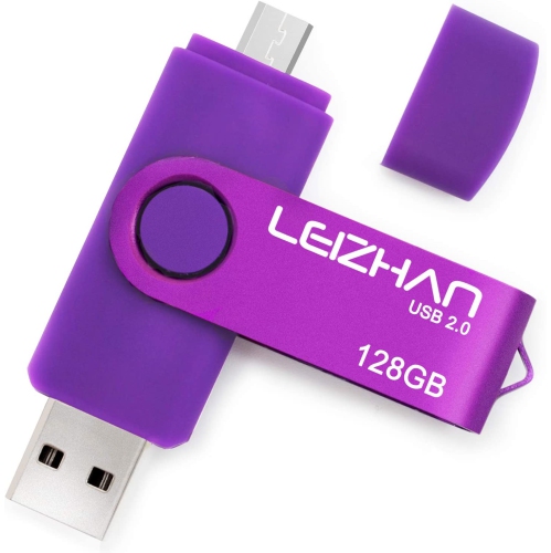 Clé USB 2.0 de 128 Go Micro Pen Drive Violet pour téléphone