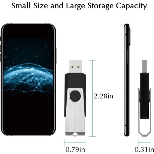 16GB USB Flash Drive 3 Pack Easy-Storage Memory Stick Thumb Drives Gig Stick USB2.0 Pen Drive for Fold Digital