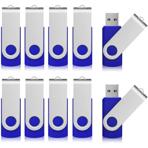 GENERIC  10 Pack 8GB USB Stick 8 GB Flash Drive USB 2.0 Thumb Drive Data Storage Memory Sticks (8G, Blue)