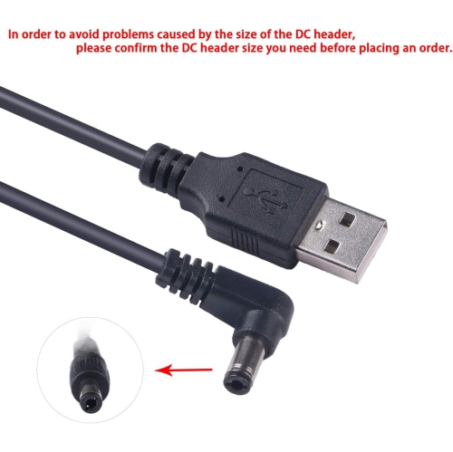 USB to DC 5.5mm 2.1mm 5v Power Charging Cable