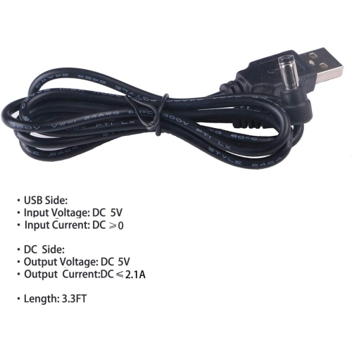 USB to DC 5.5mm 2.1mm 5v Power Charging Cable