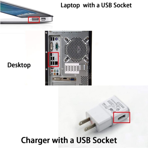 USB to DC 5.5mm 2.1mm 5v Power Charging Cable