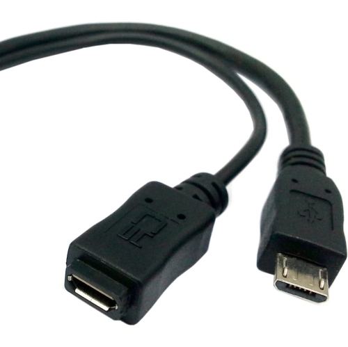 USB Port Adapter, Micro OTG Cable with Power - Compatible with Streaming Sticks, Media Devices, Rii