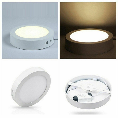 15-Watt Warm White(2800K-3500K) Cold White(6000K-6500K) Led Round Surface Mounted Ceiling Light for Home, Office, Kitchen, Hallway, Living Room