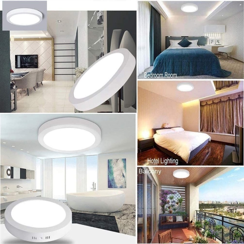15-Watt Warm White(2800K-3500K) Cold White(6000K-6500K) Led Round Surface Mounted Ceiling Light for Home, Office, Kitchen, Hallway, Living Room