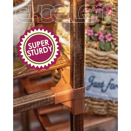 Furniture One 3 Tiers 7 Potted Wood Plant Stands Nature