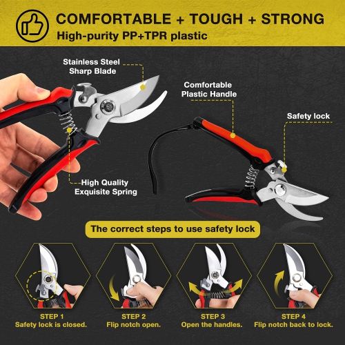 Furniture One 5 Packs Garden Pruner Shears Cutter Clippers