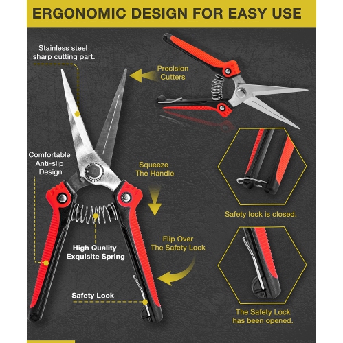 Furniture One 5 Packs Garden Pruner Shears Cutter Clippers
