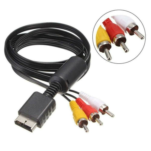 Sony Playstation 2 3 PS3 PS2 PS1 RCA AV Composite Cable Adapter Audio Video