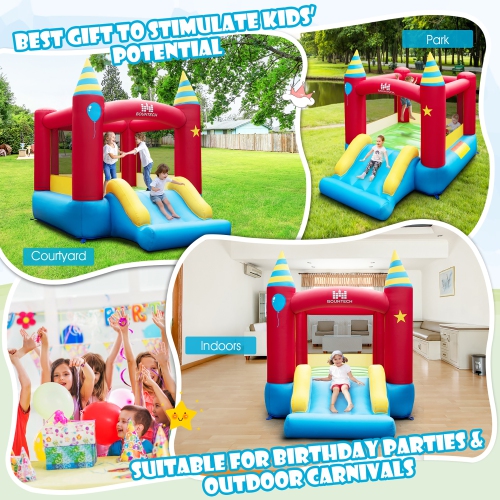 Costway Inflatable Bounce Castle Kids Jumping Bouncer Indoor Outdoor Blower Excluded
