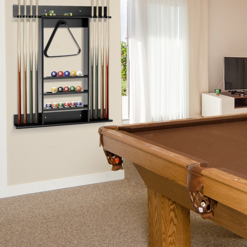Support mural d’autocollants de piscine pour queues de billard de TopBuy pour ranger les queues de billard et les accessoires de table de billard