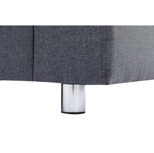 Reversible Sofa Sectional Small Grey Fabric W Accent Pillows