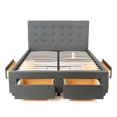 Divan Storage Bed Frame With Headboard - Double