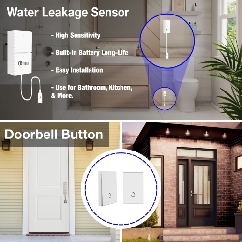 Elder système d'alarme sécurité sans fil 14 pièces WiFi & 4G système d'alarme maison intelligente DIY Kit, clavier, sirène, sonnette, fuite, capteurs