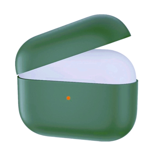 【CSmart】 AirPods Étui Silicone Thin Soft Skin Housse de protection antidérapante avec porte-clés pour Apple AirPods Pro, Hunter Green