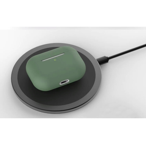 【CSmart】 AirPods Étui Silicone Thin Soft Skin Housse de protection antidérapante avec porte-clés pour Apple AirPods Pro, Hunter Green