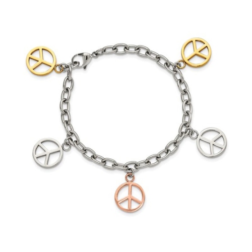 Peace 2025 charm bracelet