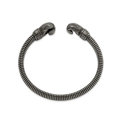 Stainless Steel Gun Metal Boxing Gloves Cuff Bangle Bracelet