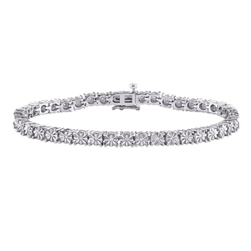 1/4 Carat Diamond Tennis Bracelet in Sterling Silver