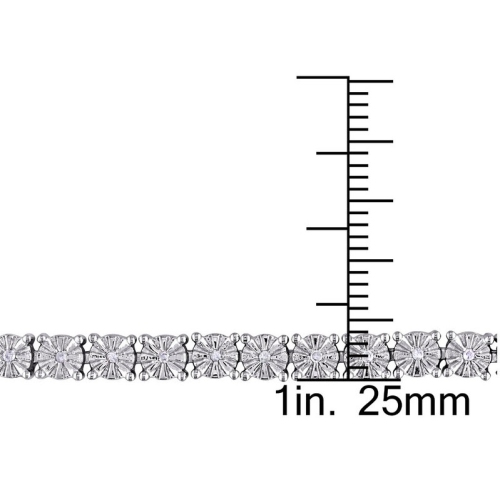 1/4 Carat Diamond Tennis Bracelet in Sterling Silver