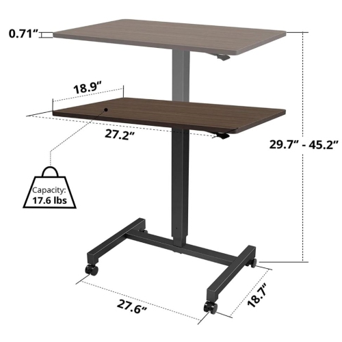 FitDesk Adjustable Height Mobile Standing Desk