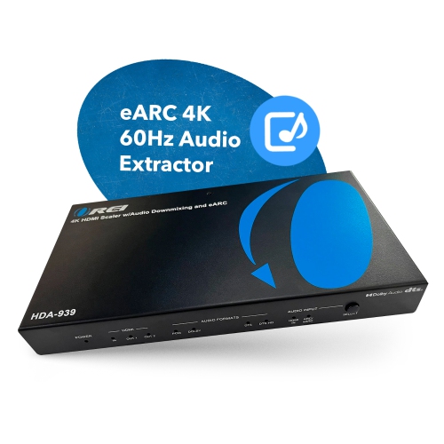 EARC Audio Extractor 4K à 60 Hz, conversion descendante HDMI G/D et prise en charge ARC 2.0, bande passante 18 Gb/s