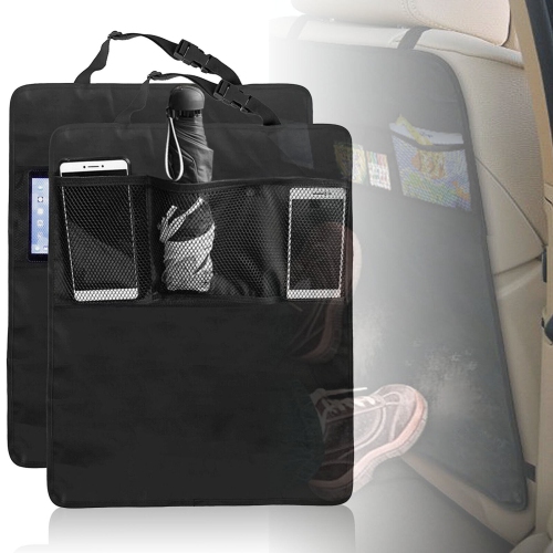 Water & Dirt-proof Car Seat Cover Protector & Car Backseat Organizer Kick Mat