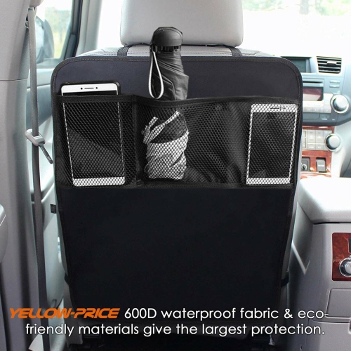 Water & Dirt-proof Car Seat Cover Protector & Car Backseat Organizer Kick Mat