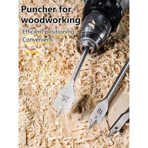 6Pcs Flat Drill Bit Set Hex Shank Wood 10 12 16 18 20 25Mm for Woodworking