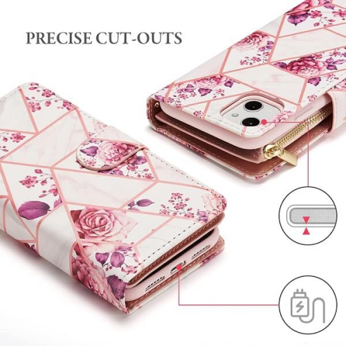 Supershield Apple iPhone 14 Pro Wallet Pouch Case, detachable magnet phone cover, Store 6 cards, PU Leather Flip Cover with Kickstand Magnetic