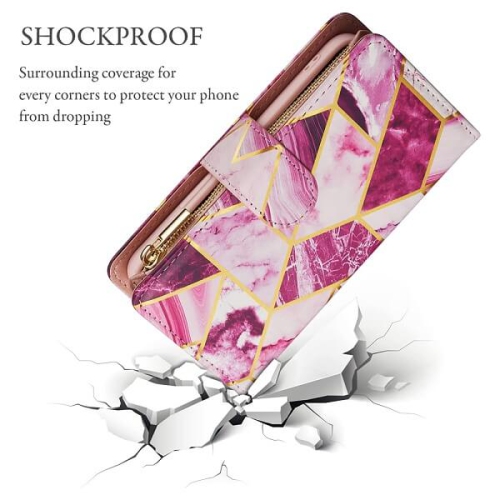 Supershield Apple iPhone 14 Pro Wallet Pouch Case, detachable magnet phone cover, Store 6 cards, PU Leather Flip Cover with Kickstand Magnetic