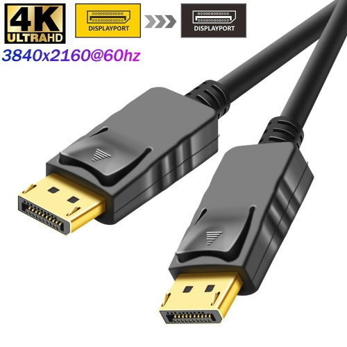 Display Port Cable 4K Resolution DP to DP Adapter 6ft Converter Cord Video For TV Computer