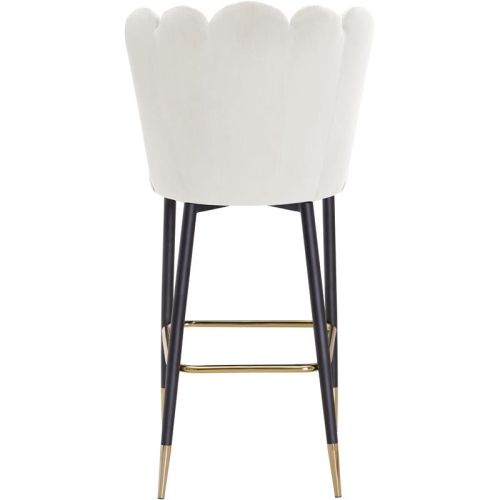 Meridian Furniture Lily Cream Velvet Stool