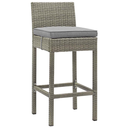 MODWAY  Conduit 30"" Patio Bar Stool In Gray