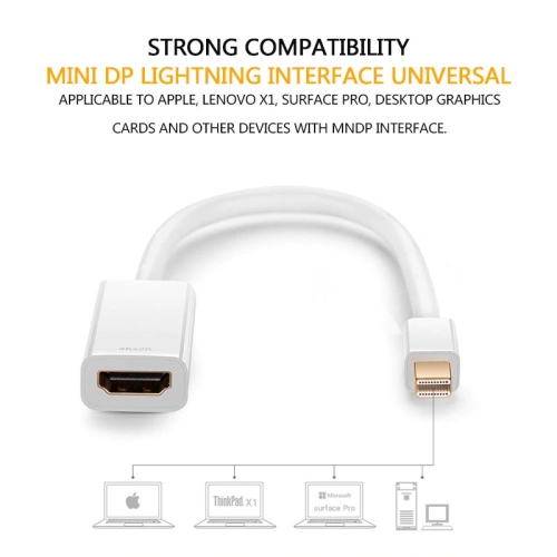 Mini DisplayPort to HDMI Adapter Cable For MacBook Pro & iMac Thunderbolt Mini DP Display Port To HDMI Converter