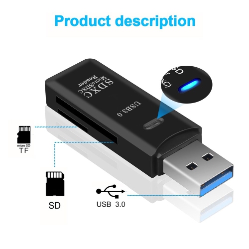 USB 2,0 3,0 lecteur de carte mémoire SD SDHC SDXC MMC Micro Mobile T-FLASH