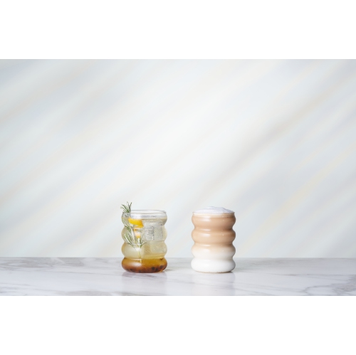 Galateo Capri Collection Bolla Bubble-Shaped Borosilicate Drinking Glasses - Set of 4