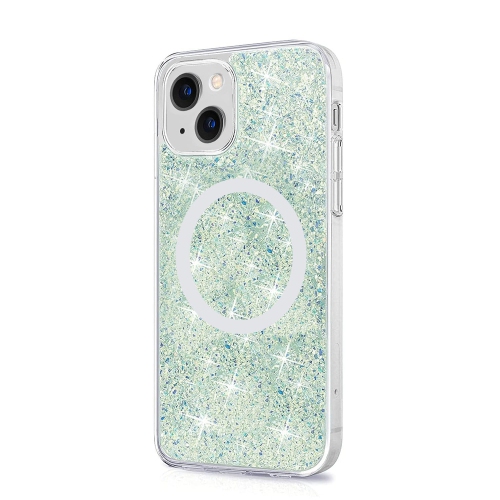 SAHARACASE  - Sparkle Case With Magsafe for Iphone 13 Mini - Clear, Teal In Green